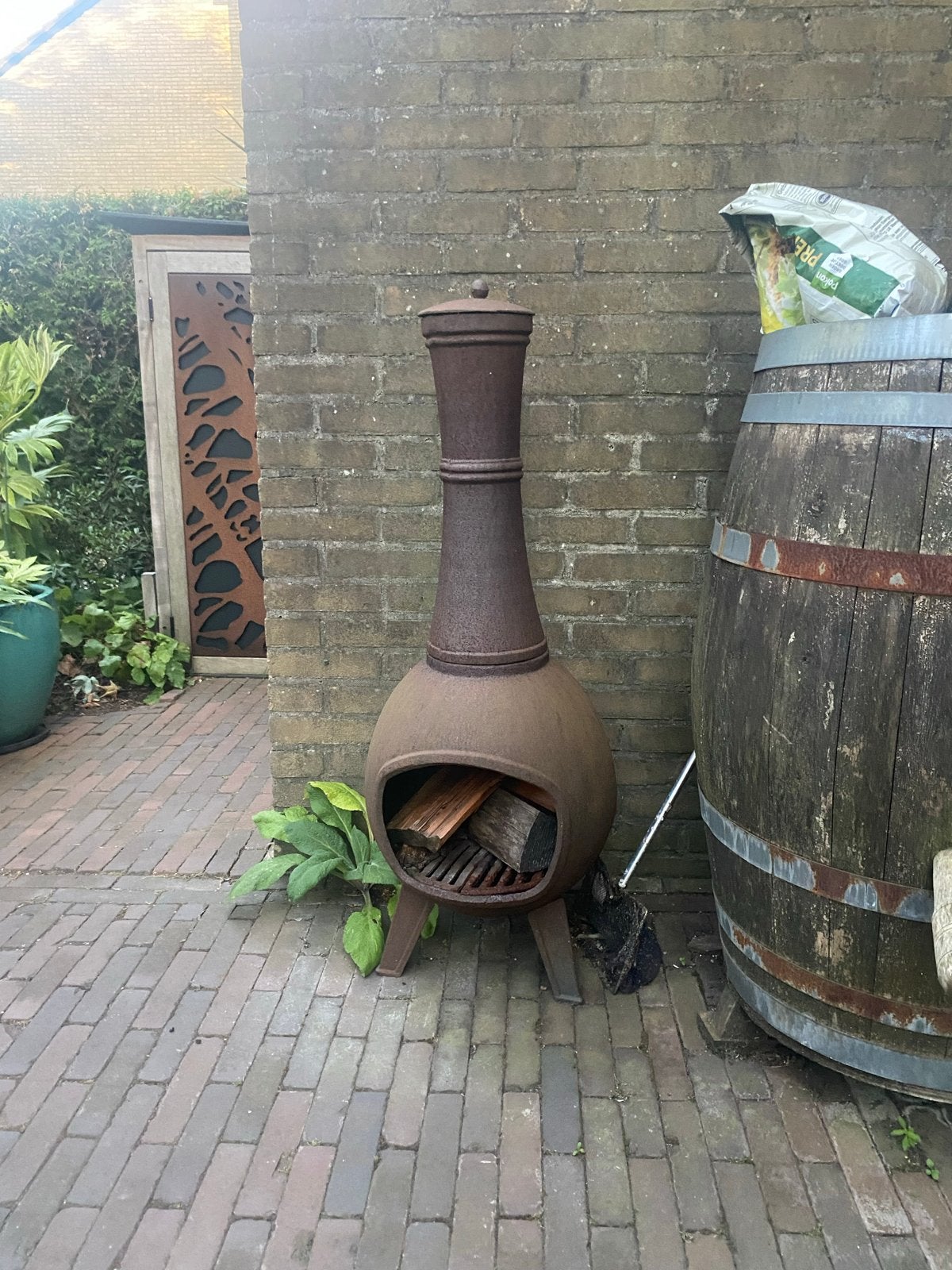 Gietijzeren tuinkachel - Sfeervolle warmte voor buiten, Tuin en Terras, Tuinhaarden, Ophalen, Gebruikt