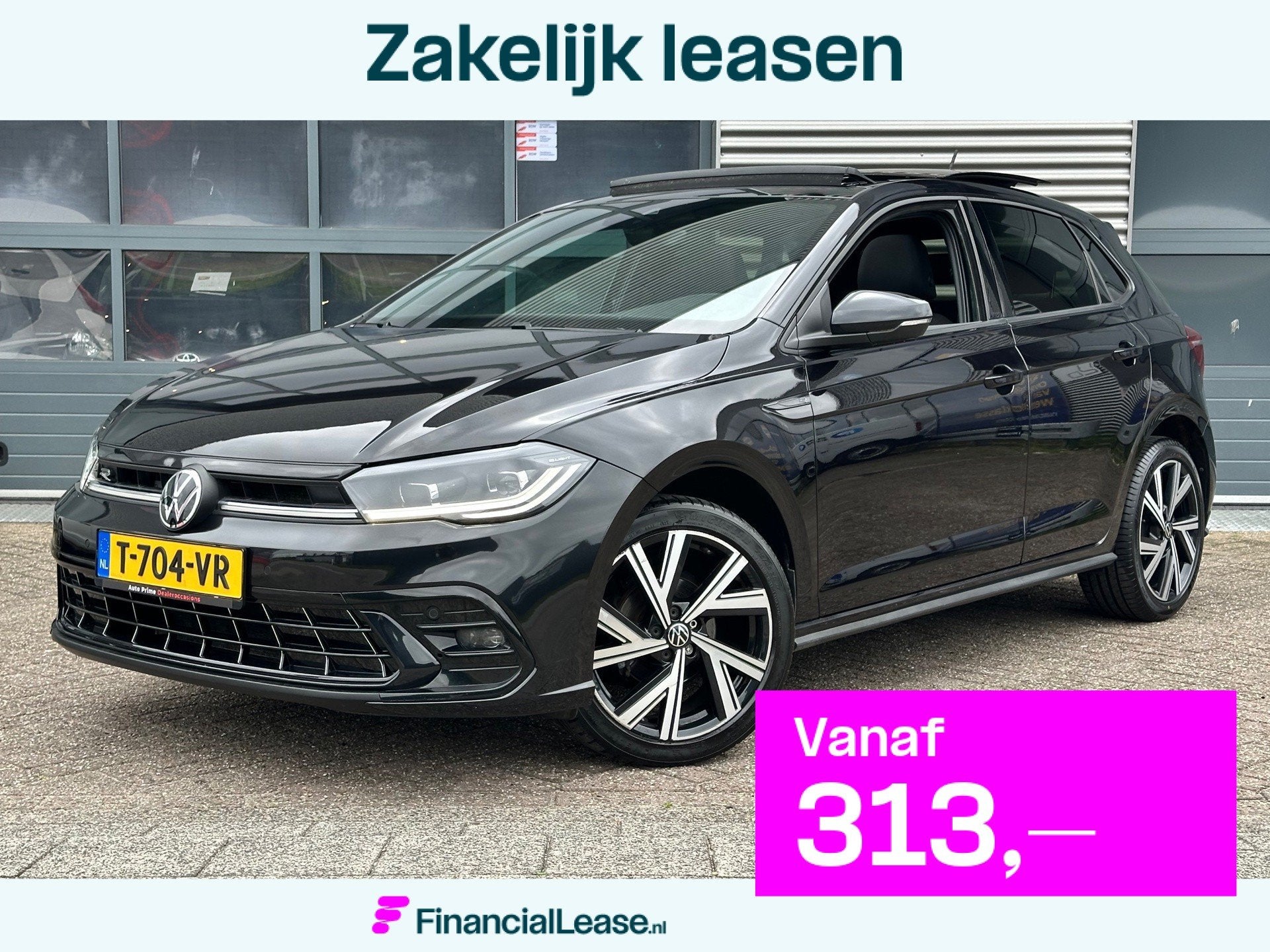 Volkswagen Polo 1.0 TSI 3x R-Line | PANO | IQ-Lights | VIRTU, Stof, Gebruikt, 95 pk, Bedrijf