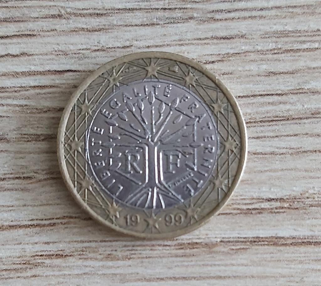 1Euro Munt Frankrijk 1999., Postzegels en Munten, Ophalen of Verzenden, Frankrijk, 1 euro, Losse munt