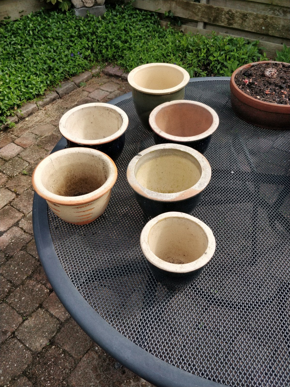 bloempotten, Tuin en Terras, Ophalen, Gebruikt, Rond, Aardewerk