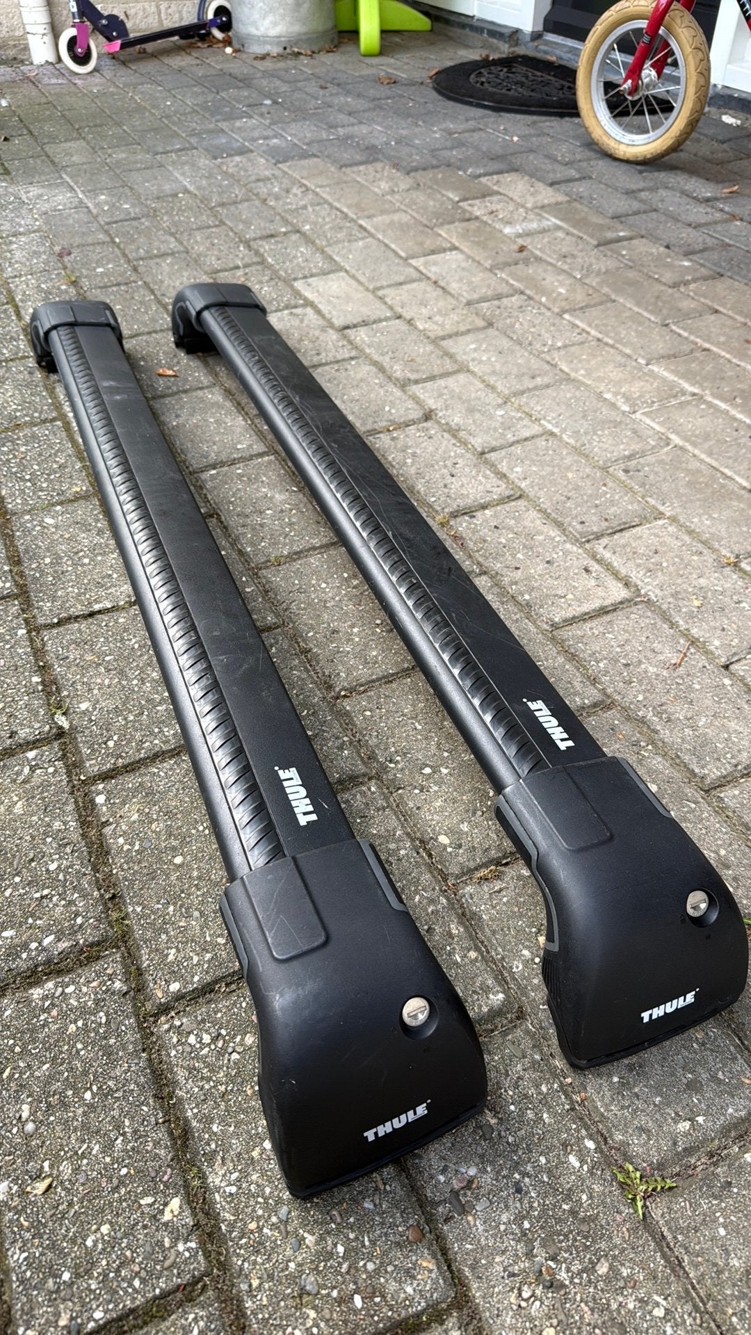 Thule WingBar Edge 9595B zwart + kit 4023 – o.a. BMW X3 F25, Auto diversen, Ophalen of Verzenden, Gebruikt