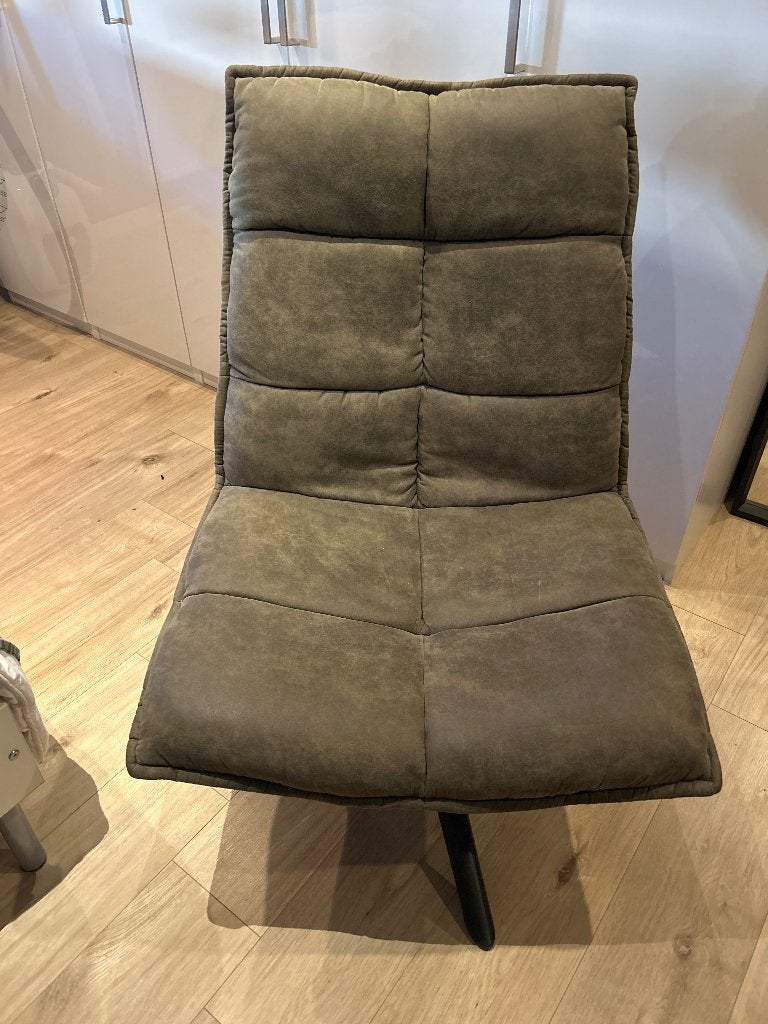 Fauteuil groen Leenbakker, Huis en Inrichting, Fauteuils, Ophalen, Zo goed als nieuw, 75 tot 100 cm, 50 tot 75 cm