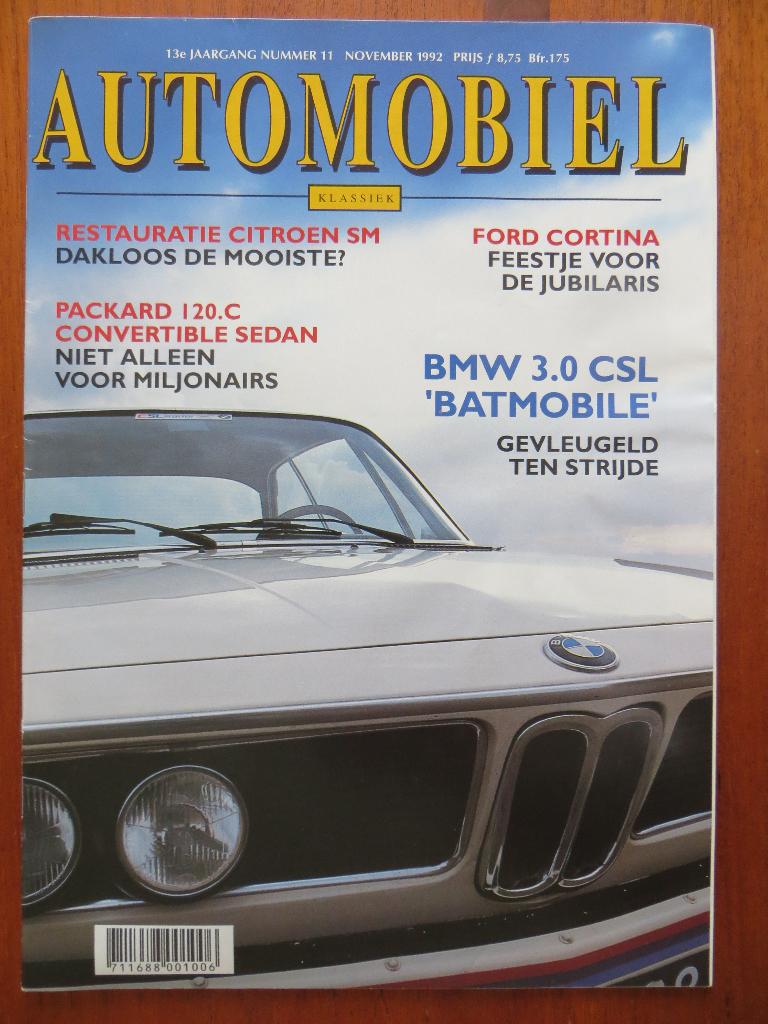Het Automobiel 11 1992 BMW 3.0 CSL, Cortina 1, SM Cabrio, Boeken, Auto's | Folders en Tijdschriften, Ophalen of Verzenden, Nieuw