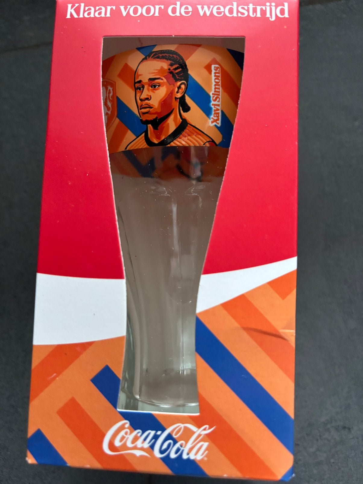 NIEUW: wk voetbal Coca Cola glas SIMONS, Verzamelen, Ophalen of Verzenden, Nieuw, Overige sporten, Overige typen