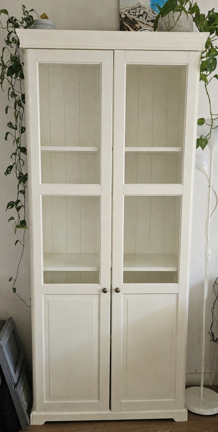 IKEA Hemnes vitrinekast, Ophalen, 50 tot 100 cm, Klassiek, Landelijk, 25 tot 50 cm