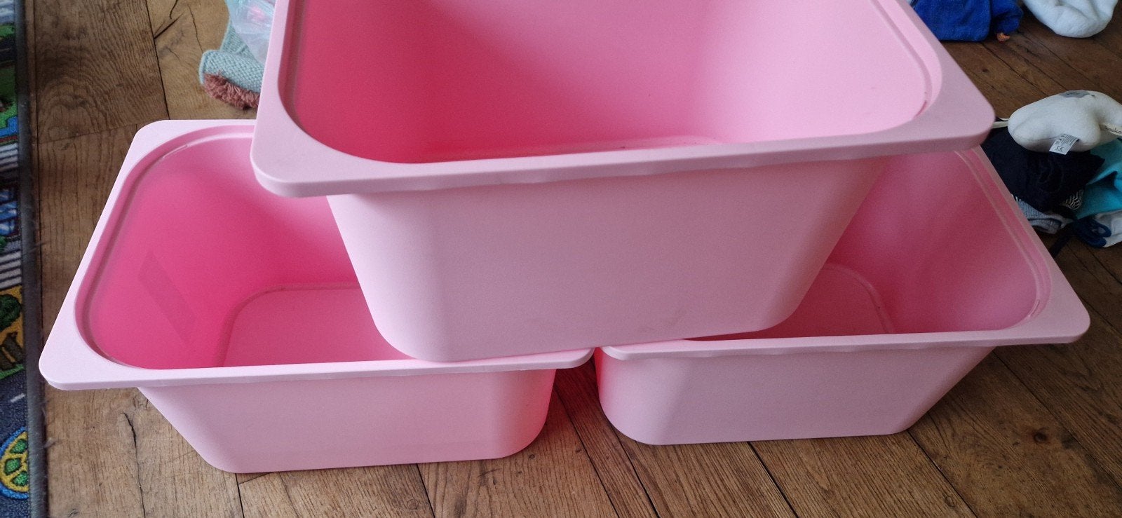 IKEA Bakken Roze Opbergbakken - Set van 3. zgan, Ophalen, Zo goed als nieuw