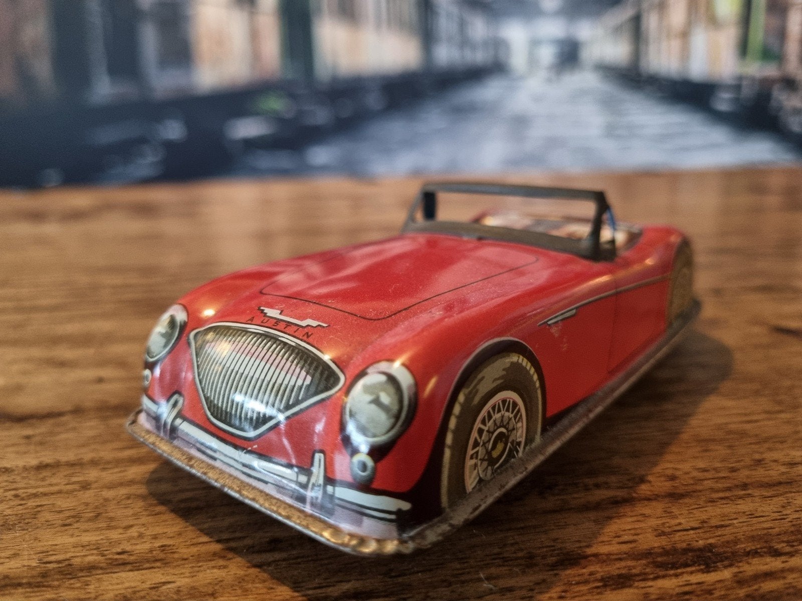 Vintage Austin Healey blikken speelgoedauto, Ophalen of Verzenden, Zo goed als nieuw
