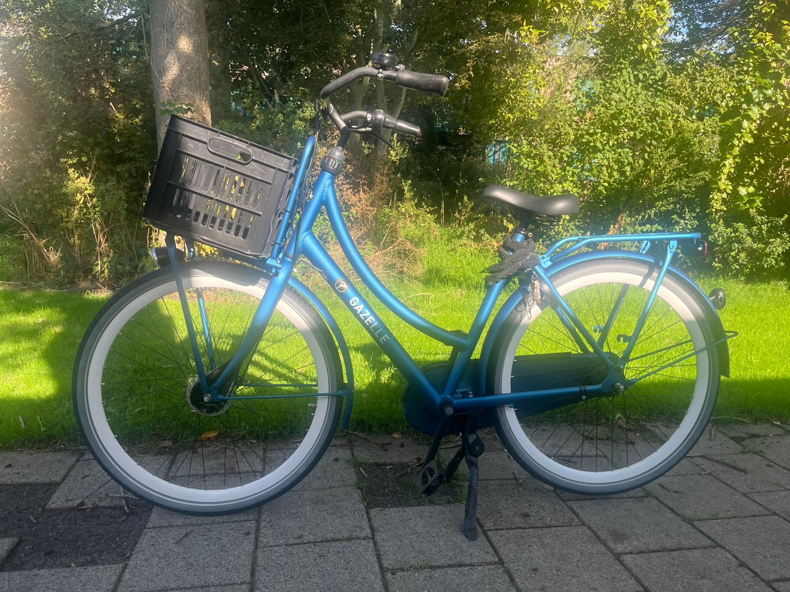 Gazelle PuurNL damesfiets 54 cm – 7 versnellingen - met krat, Terugtraprem, 53 tot 56 cm, Versnellingen, Ophalen of Verzenden