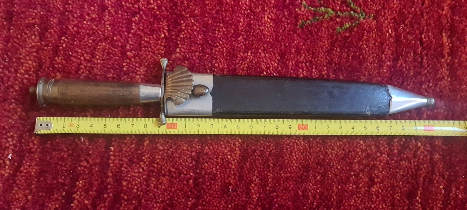 Antiek Indonesische dolk met schede - 29 cm, Ophalen of Verzenden