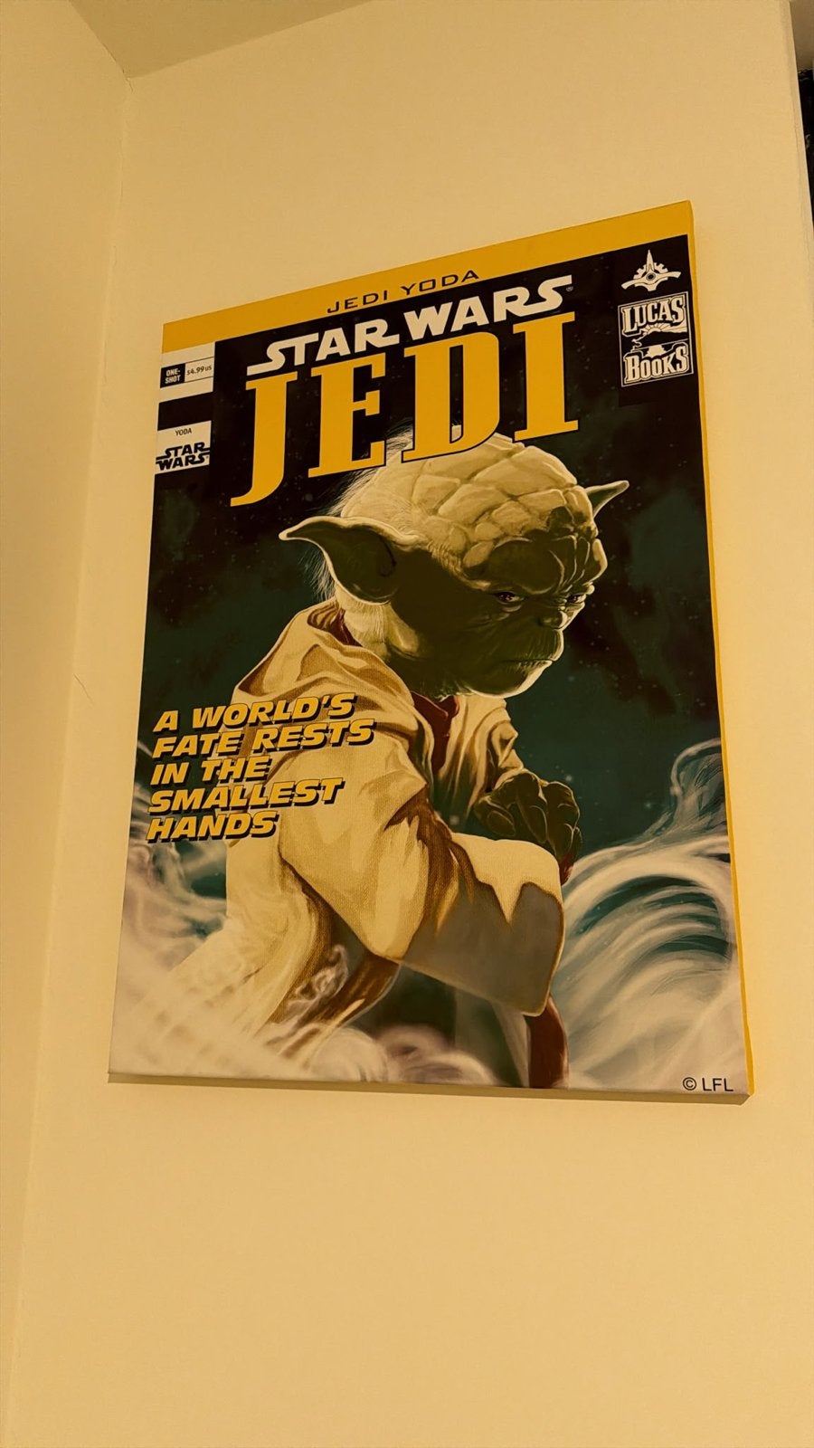 Star Wars Jedi Yoda Canvas Schilderij, Ophalen, 50 – 75, Zo goed als nieuw, Schilderij