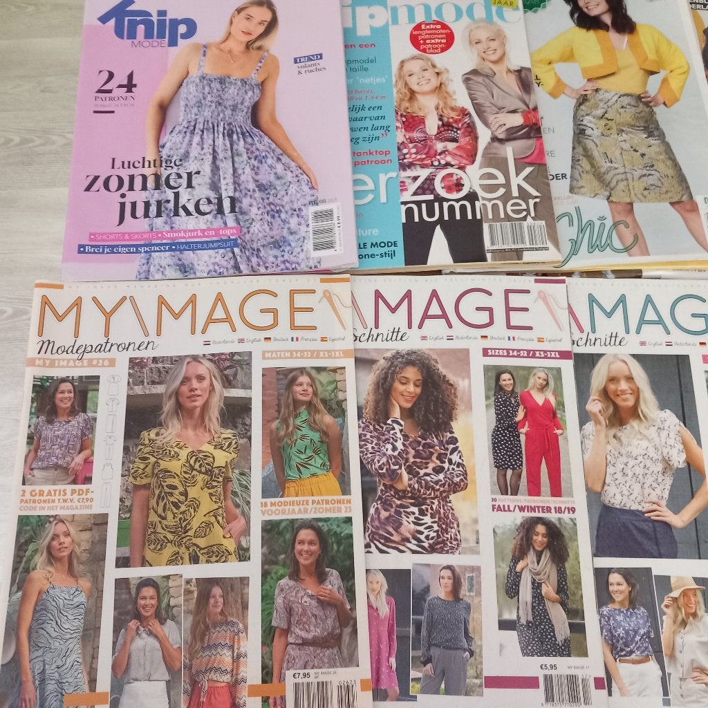 8  mode bladen, Hobby en Vrije tijd, Kledingpatronen, Overige merken, Overige typen, Vrouw, Ophalen of Verzenden