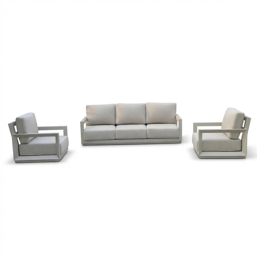 NIEUW: Kaapstad stoel-bank loungeset 3-delig beige, Ophalen, 5 zitplaatsen, Aston Martinlaan 36, Info@tuinmeubelwereld.nl
