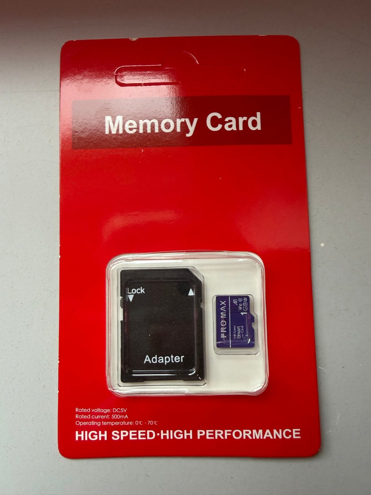 PRO MAX MicroSD-kaart 1GB met adapter, Audio, Tv en Foto, Fotografie | Geheugenkaarten, Ophalen, Onbekend, Nieuw, Minder dan 2 GB