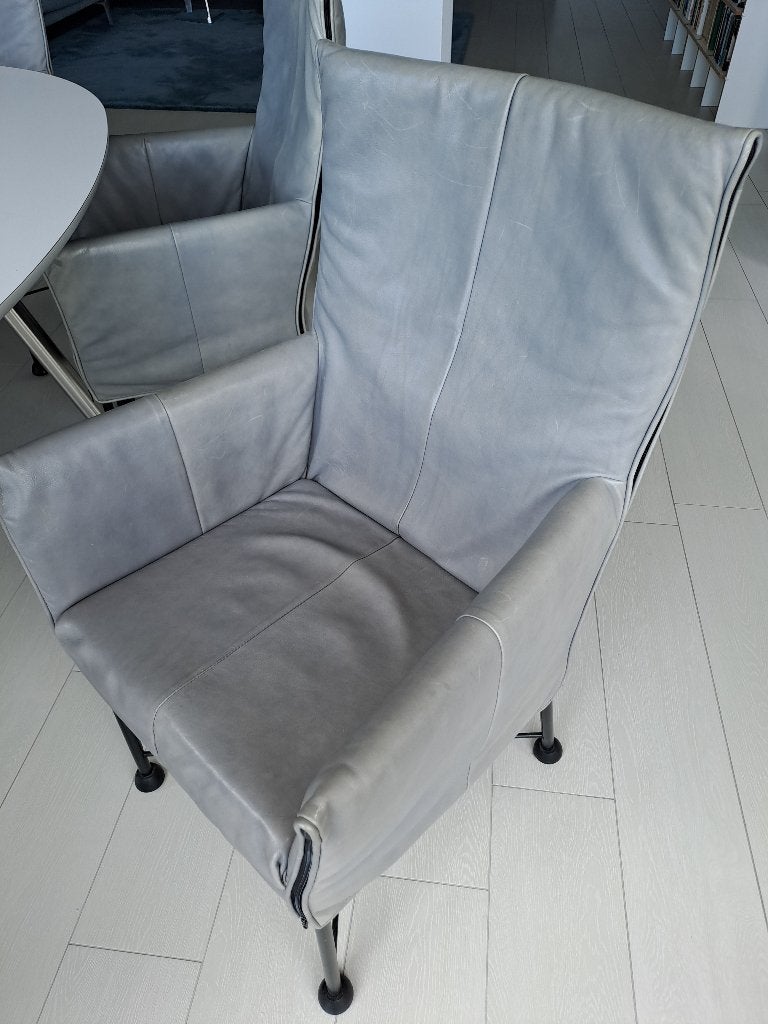 6 Montis Chaplin stoelen, Ophalen, Gebruikt, Leer, Vijf, Zes of meer stoelen