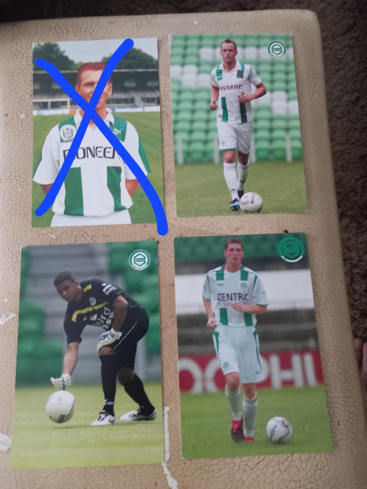 4 spelerskaarten Fc Groningen, Ophalen of Verzenden, Zo goed als nieuw, Spelerskaart