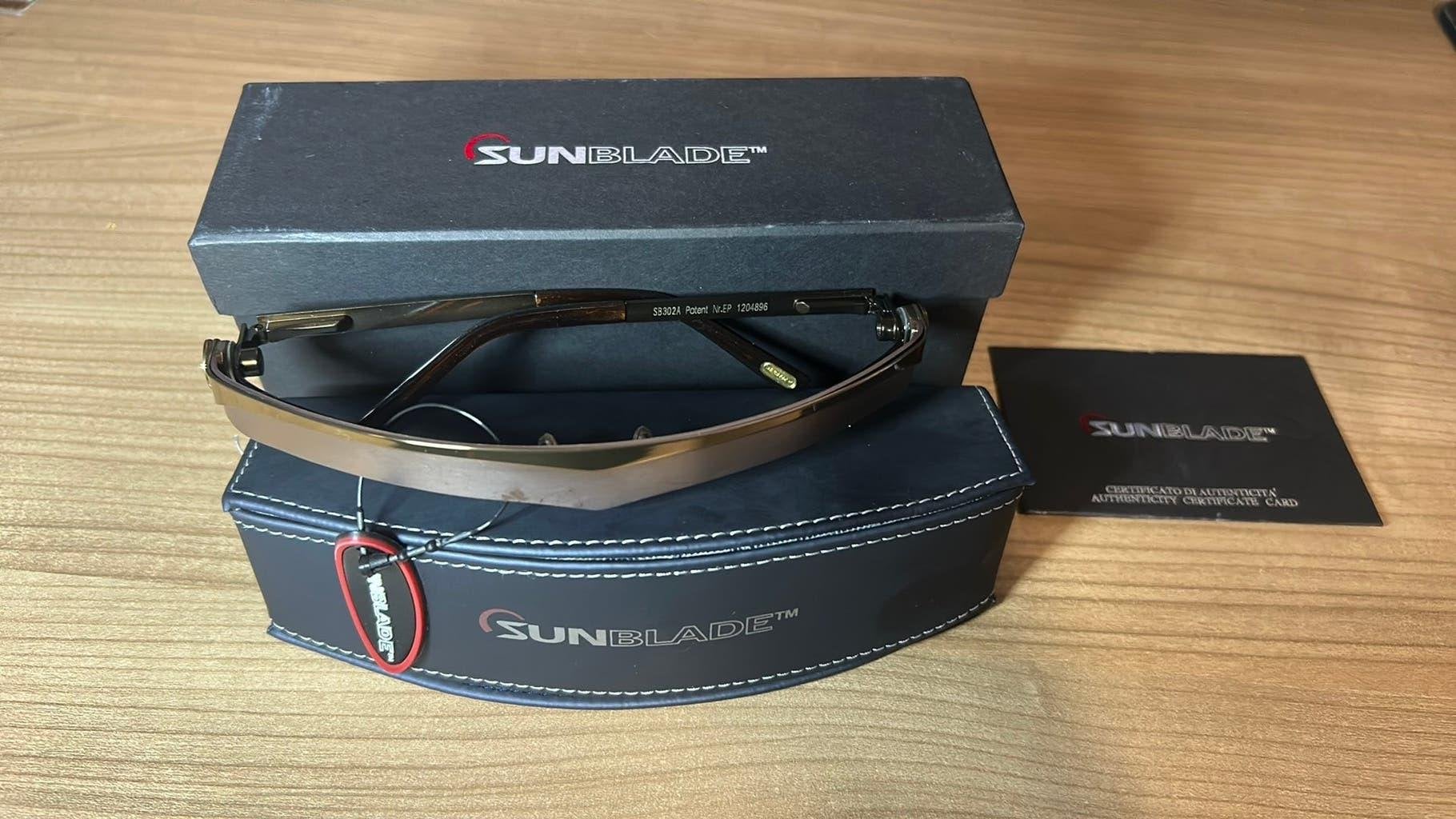Sunblade SB-302A zonnebril nieuw compleet met etui & doos, Sieraden, Tassen en Uiterlijk, Zonnebrillen en Brillen | Dames, Overige merken