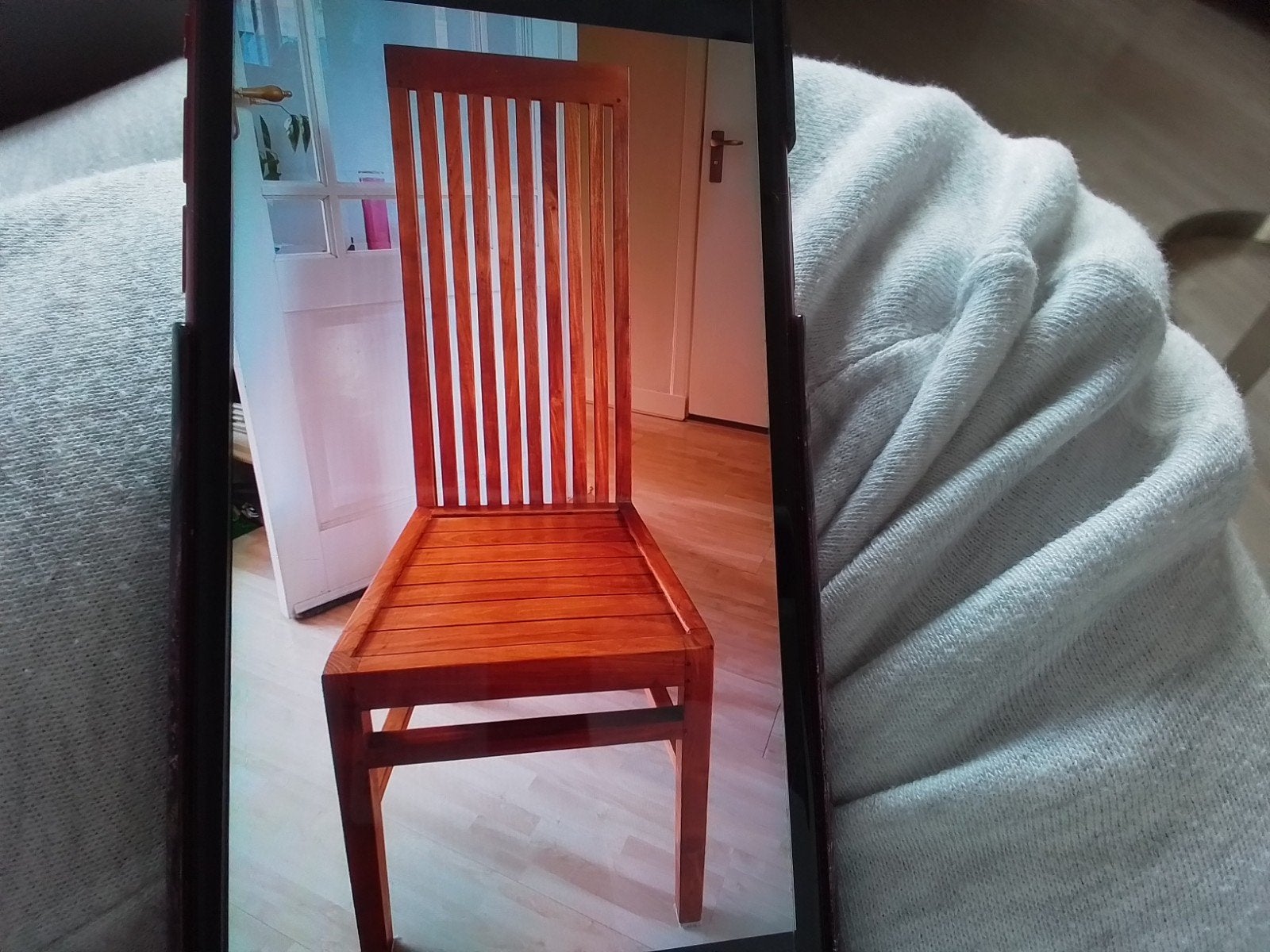 Massief teak houten stoelen 6 stuks., Ophalen, Bruin