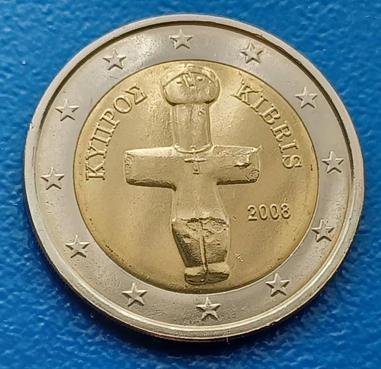 Cyprus 2 Euro 2008 - ´ Idool van Pomos" UNC, Verzenden, Cyprus, 2 euro, Losse munt