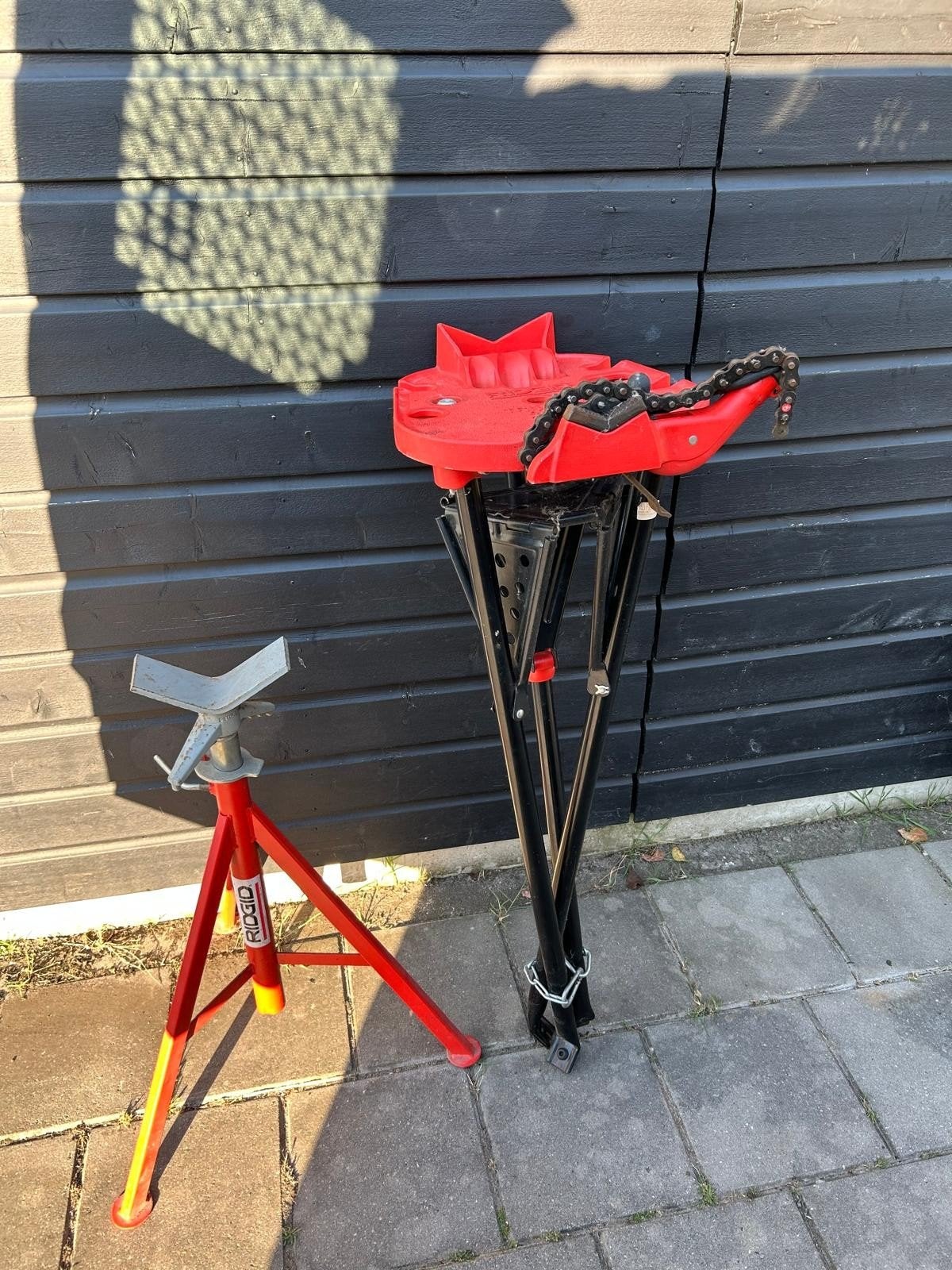 Ridgid Tristand 460-6 en Ridgid pijpsteun, Doe-het-zelf en Verbouw, Gereedschap | Handgereedschap, Ophalen of Verzenden, Gebruikt