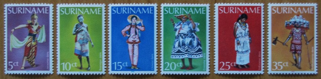 Rep-Suriname 161-166 serie klederdrachten., Postzegels en Munten, Verzenden, Postfris