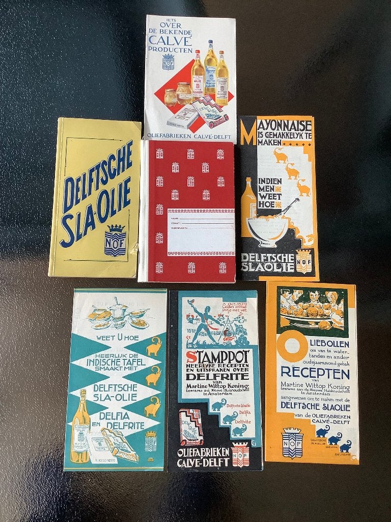 Calvé receptenfolders boekjes 1913, Gelezen, Folder, Calvé, Ophalen of Verzenden