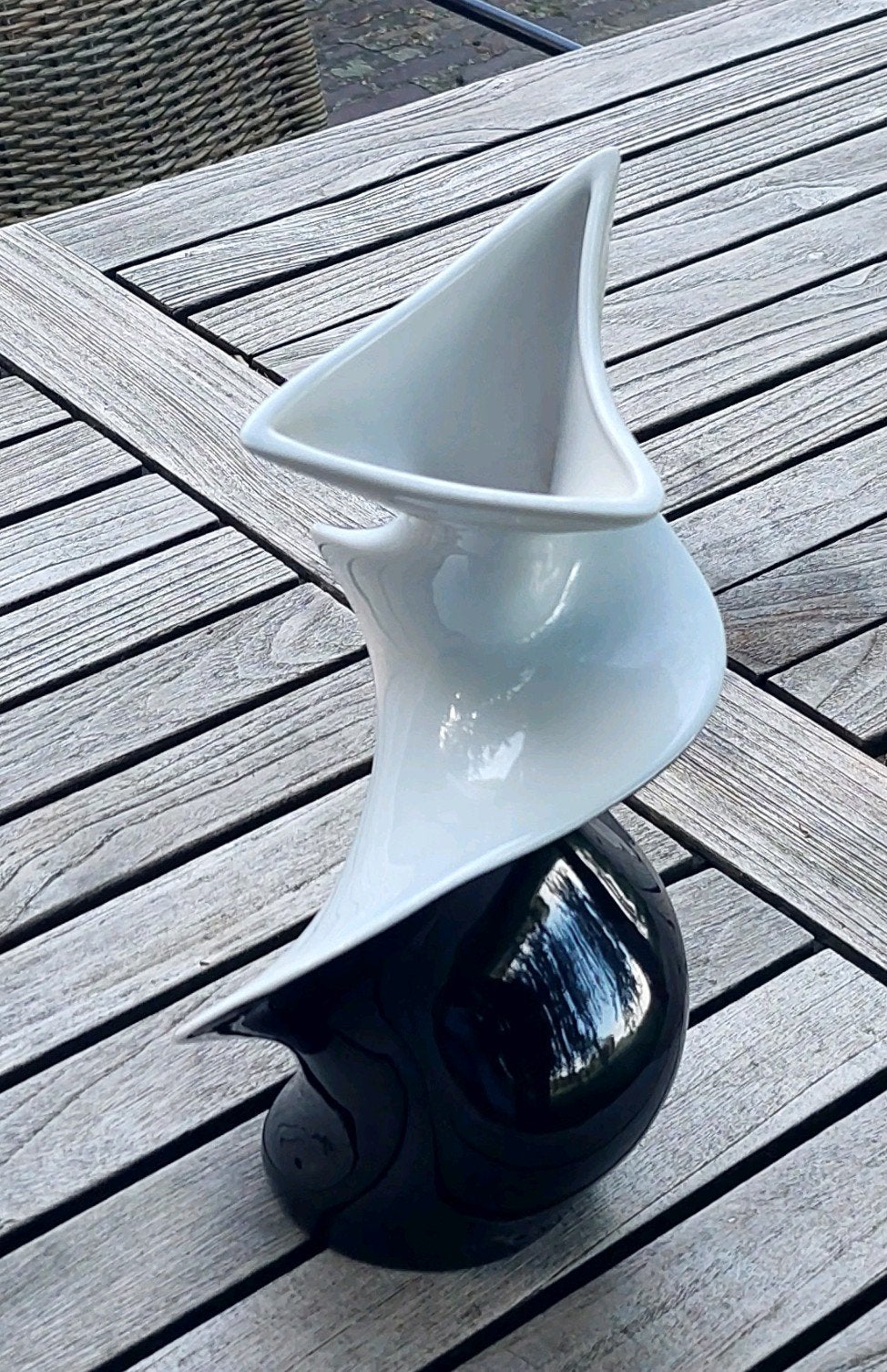 Vintage  from Italy Twisted Vase SC3 Design Gedraaide Vaas, Ophalen, 35 cm, Nieuw, Steen/keramiek