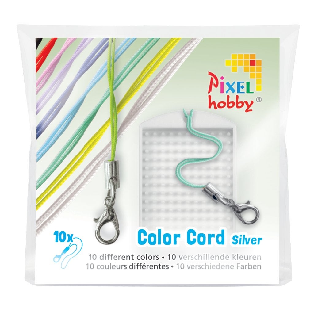 Pixelhobby 10 verschillende kleuren koordjes zilver, ., Overige thema's, Nieuw, Ophalen of Verzenden
