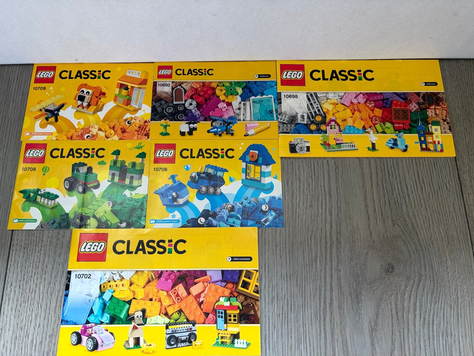 Lego Classic Bouwinstructies - Diverse Sets (6 stuks), Gebruikt, Lego, Accessoire, Ophalen of Verzenden