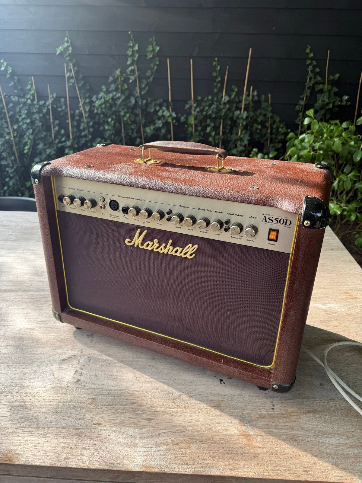 Marshall AS50D Akoestische Gitaarversterker 50W, Muziek en Instrumenten, Versterkers | Bas en Gitaar, Ophalen of Verzenden, Zo goed als nieuw