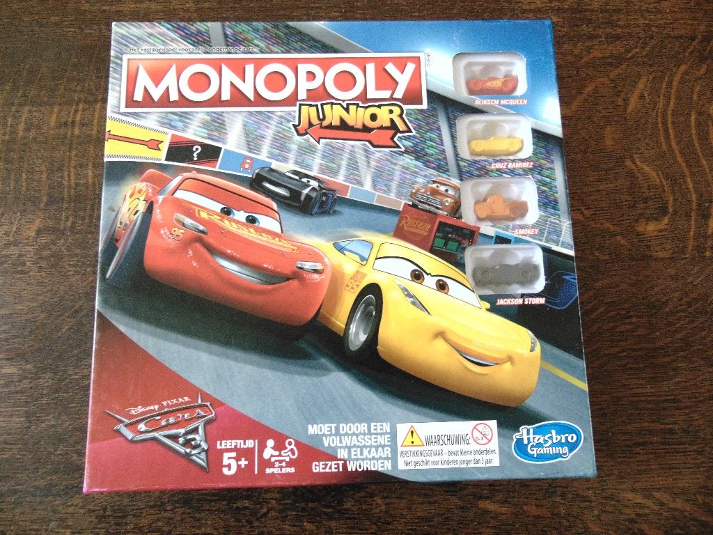 Cars Monopoly Spel van Hasbro, Hobby en Vrije tijd, Gezelschapsspellen | Bordspellen, Een of twee spelers, Ophalen of Verzenden