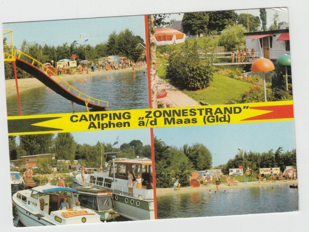 Alphen aan de Maas Camping Zonnestrand Gelopen 1985, Verzenden, 1980 tot heden, Gelopen, Gelderland