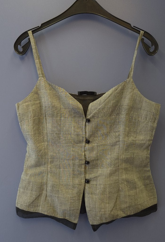 Ines Raspoort designer top geruit – maat 38 nr 51922, Maat 38/40 (M), Ines Raspoort, Onbekend, Ophalen of Verzenden