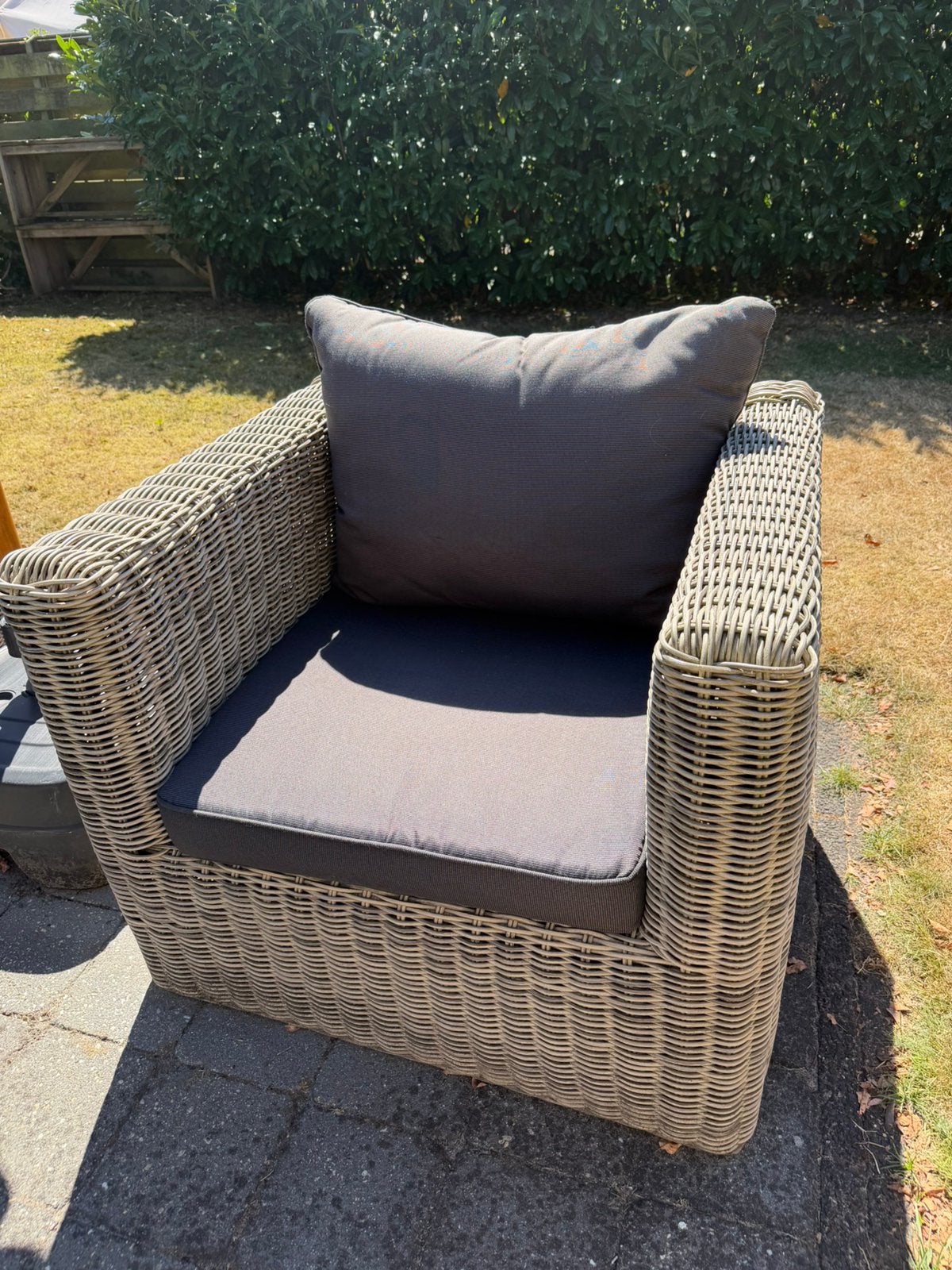 Grote complete wicker loungeset, Tuin en Terras, Ophalen, Hocker, Loungeset, Wicker