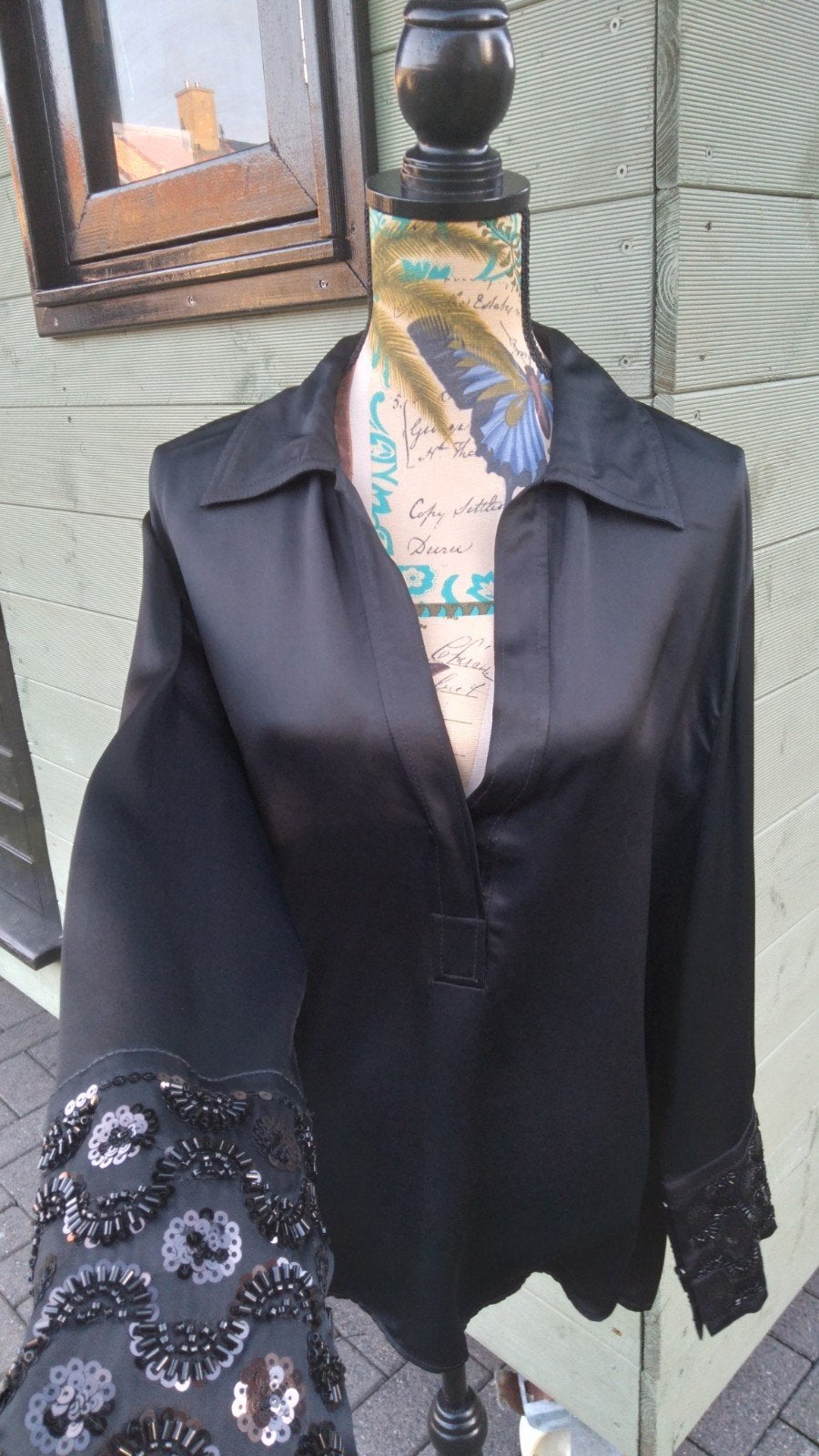 Zara blouse satijn met pailletten XL, Verzenden, Maat 46/48 (XL) of groter, Nieuw, Zara