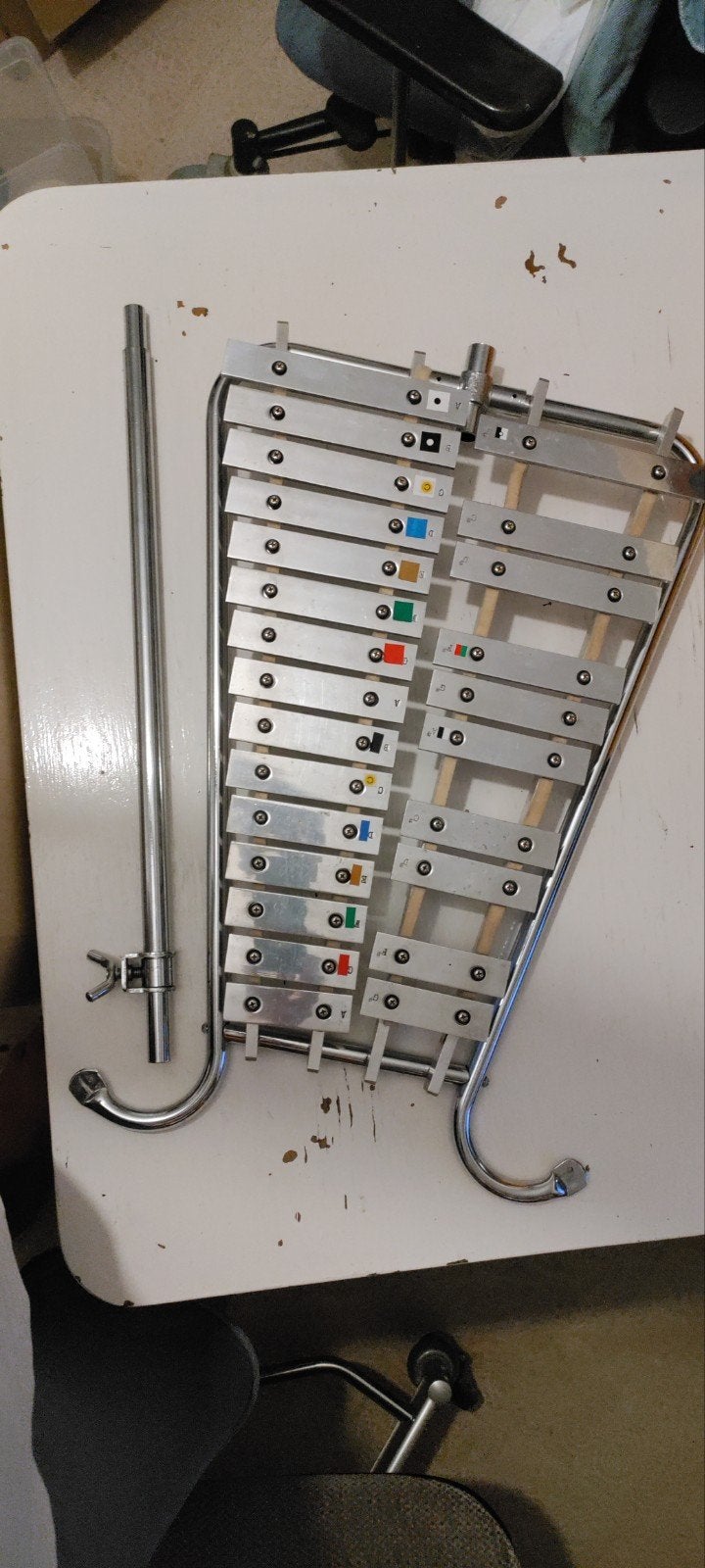 Glockenspiel met standaard - Muziekinstrument, Ophalen of Verzenden, Gebruikt