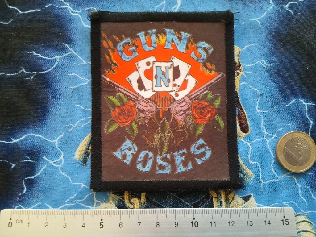 Guns N' Roses  4 aces  printed patch 9, Ophalen of Verzenden, Nieuw, Kleding
