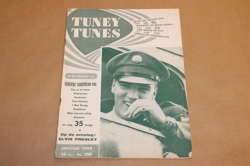 Tuney Tunes Nr. 180 - 1959 - Met Elvis Presley, Verzamelen, Ophalen of Verzenden, 1940 tot 1960, Knipsel(s)