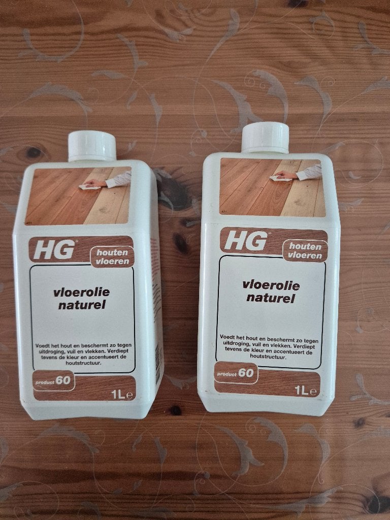HG hout vloerolie naturel (HG product 60, 1 liter), Doe-het-zelf en Verbouw, Overige kleuren, Verzenden, Nieuw, Beits