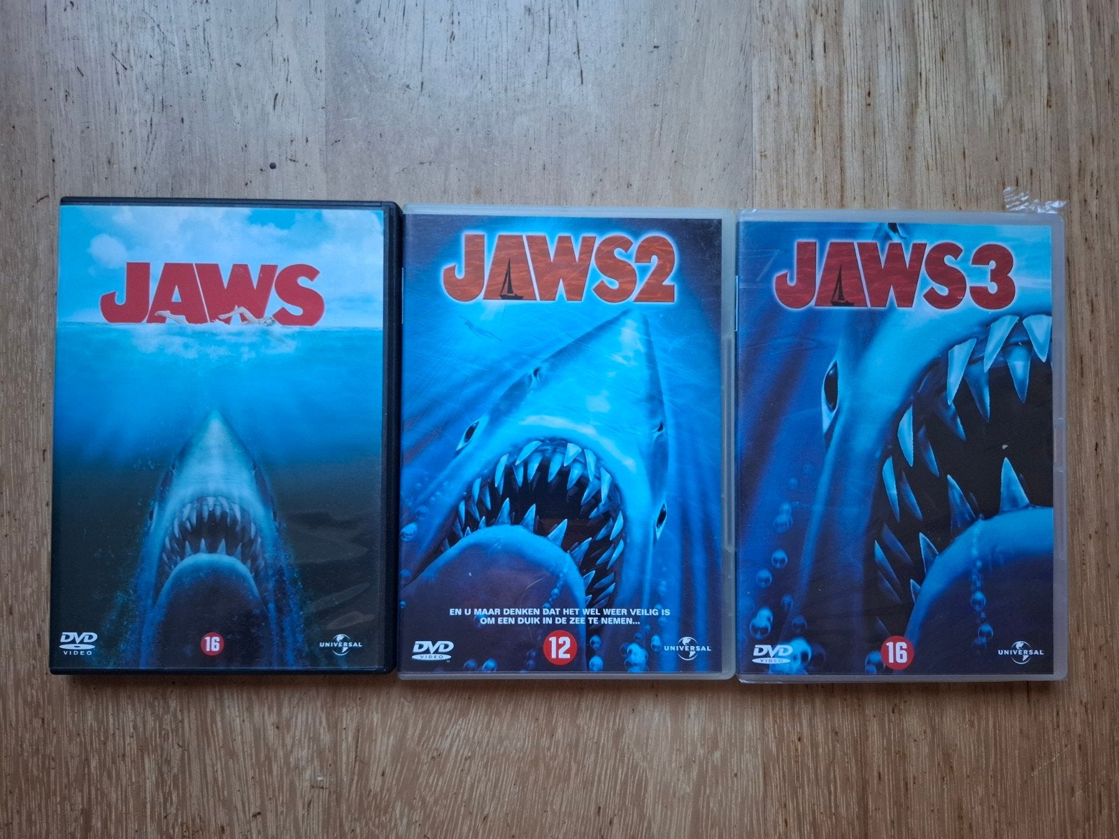 Jaws 1, 2 en 3 dvd's, Cd's en Dvd's, Alle leeftijden, Ophalen of Verzenden, Nieuw in verpakking, Overige genres