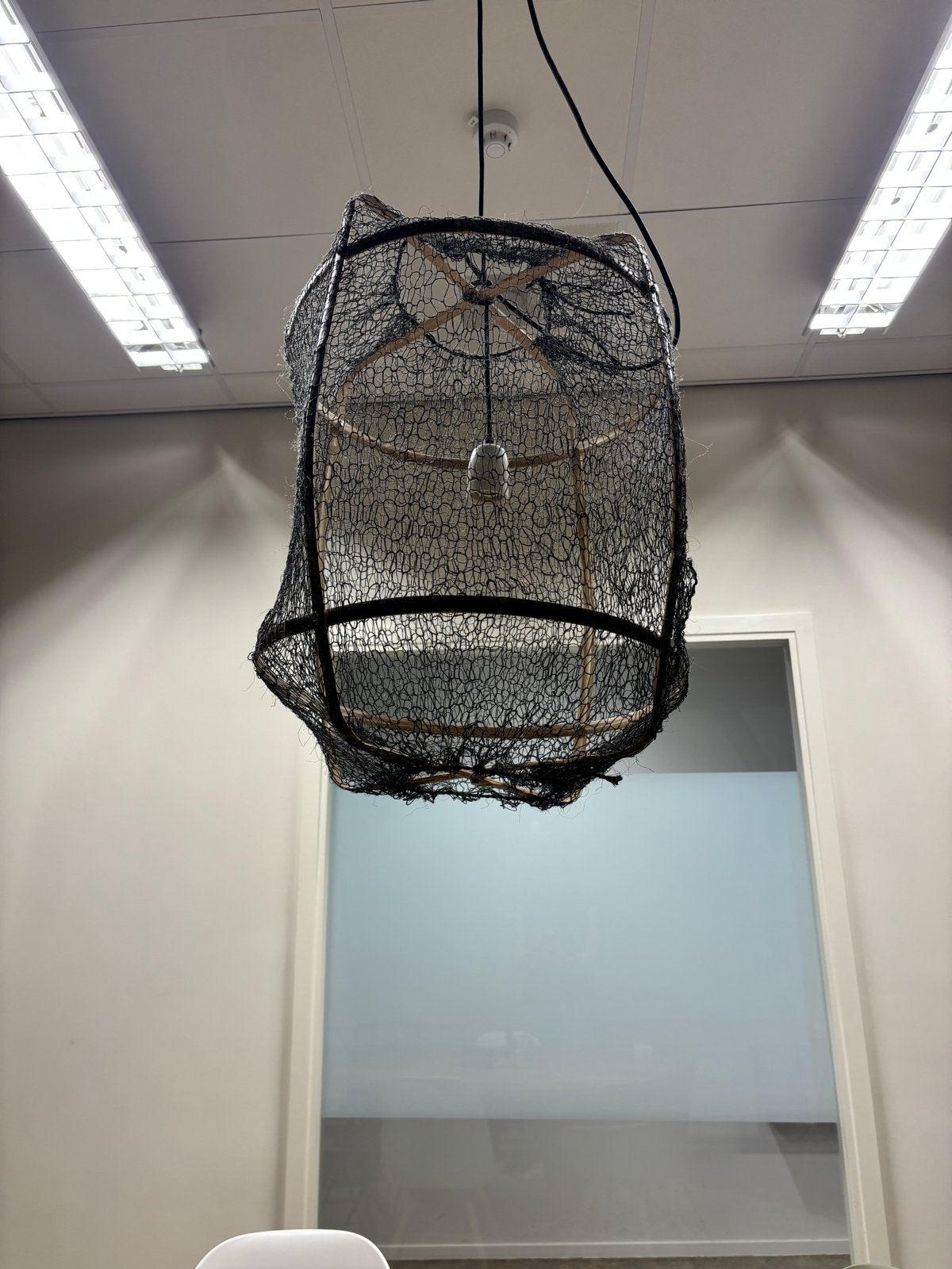 Ay illuminate hanglamp zwart sisal, Ophalen, Zo goed als nieuw, Overige materialen, 50 tot 75 cm