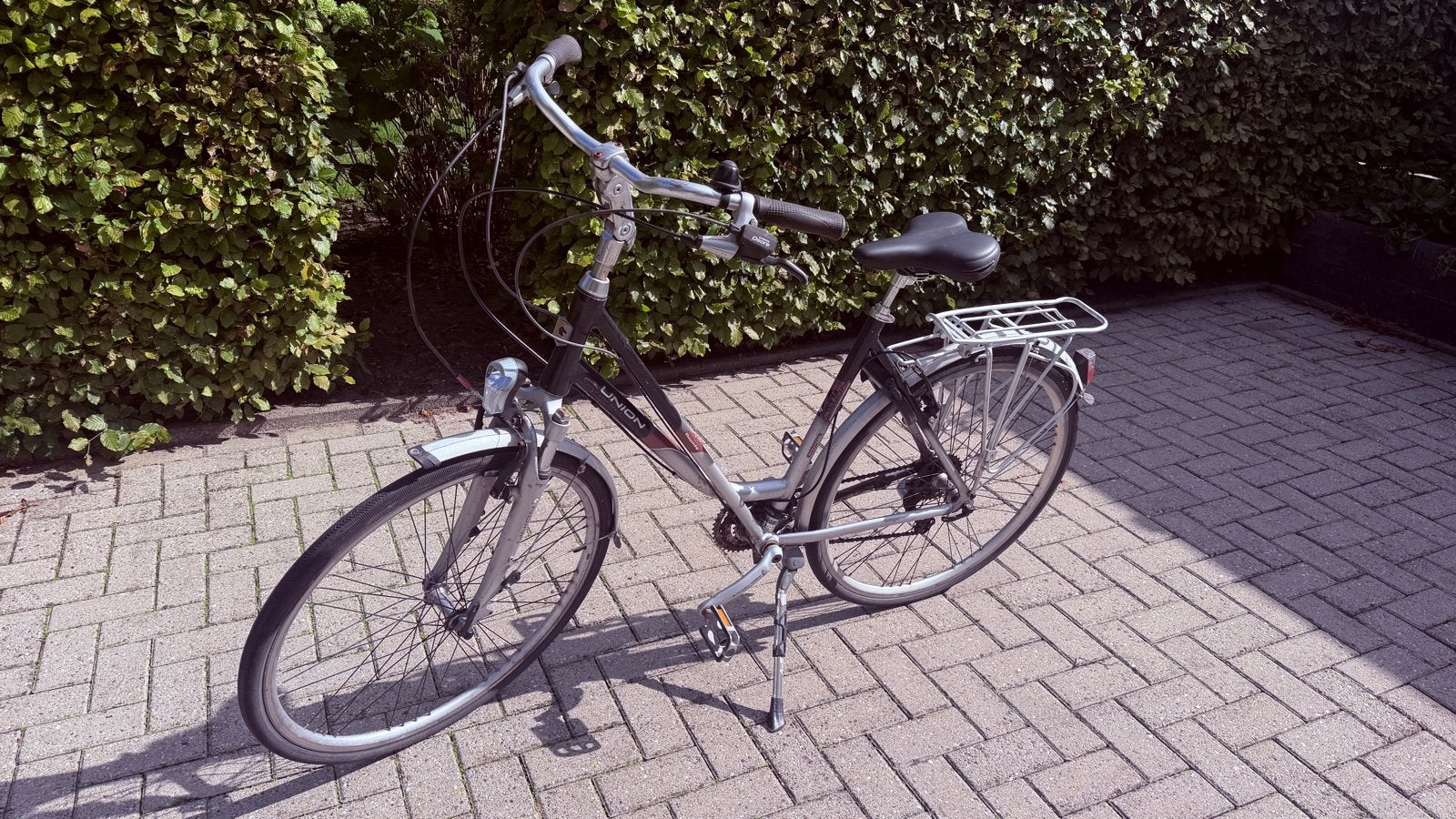 Nette Union damesfiets met lage instap en bagagedrager, Velgrem, Ophalen, Overige merken, 53 tot 56 cm