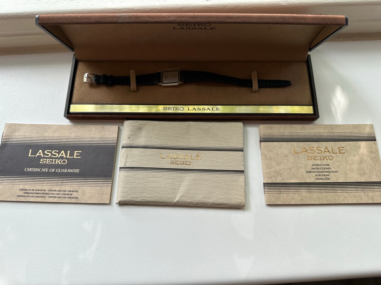 Lassale Seiko Tank Dameshorloge  Full Set– Opknapper/defect, Verzenden