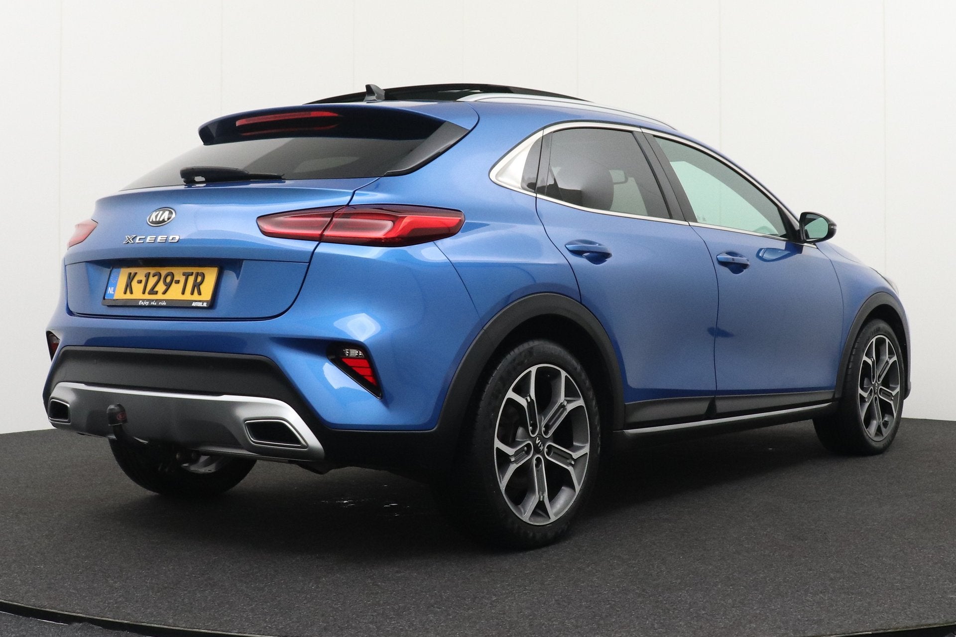Kia Xceed 120 PK T-GDi GT-Line Pano-Dak Leder Trekhaak Camer, Auto's, Voorwielaandrijving, Gebruikt, Blauw, Leder en Stof