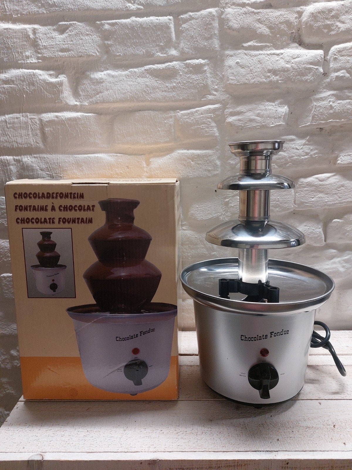 Chocoladefontein - Fondue - Roestvrij staal, Verzenden, Nieuw, Elektrisch, Fondueset