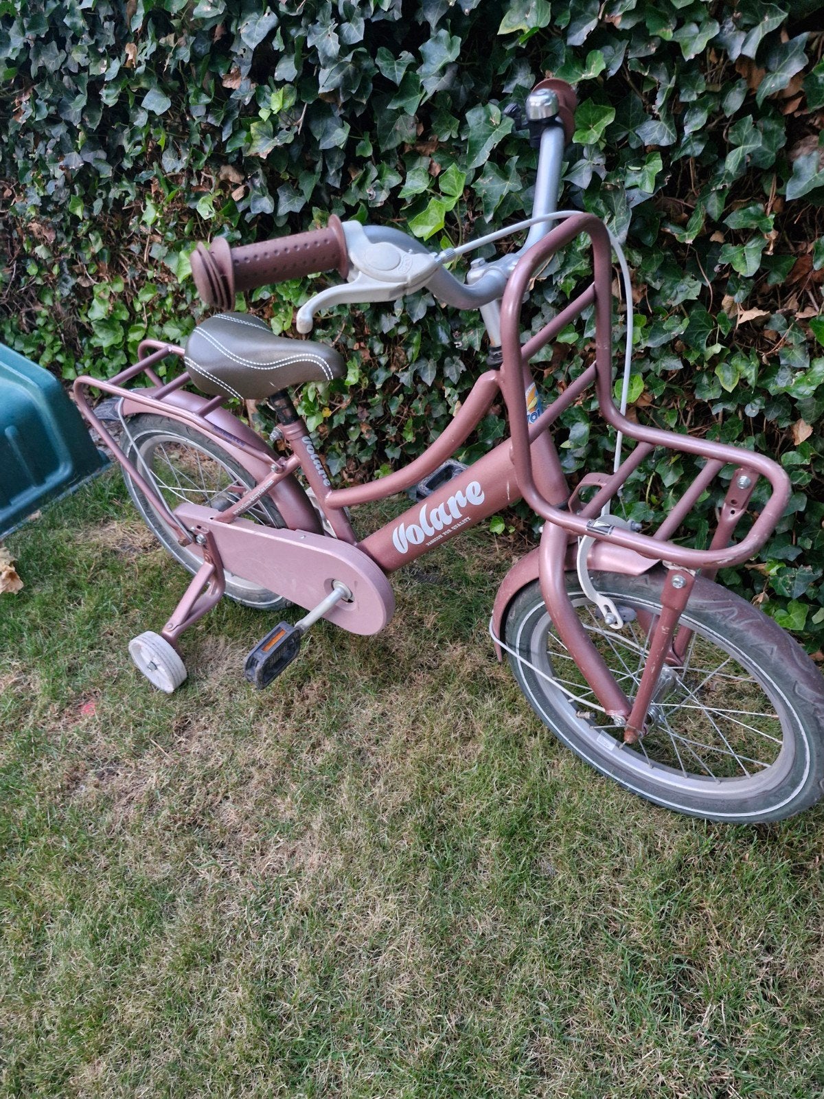 kinderfiets 16 inch met zijwieltjes - Roze, Ophalen, Terugtraprem, Zijwieltjes, Volare