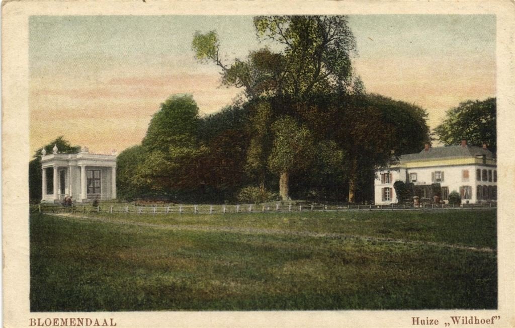 Bloemendaal - Huize Wildhoef - 1918 gelopen, Ophalen of Verzenden, Voor 1920, Gelopen, Noord-Holland
