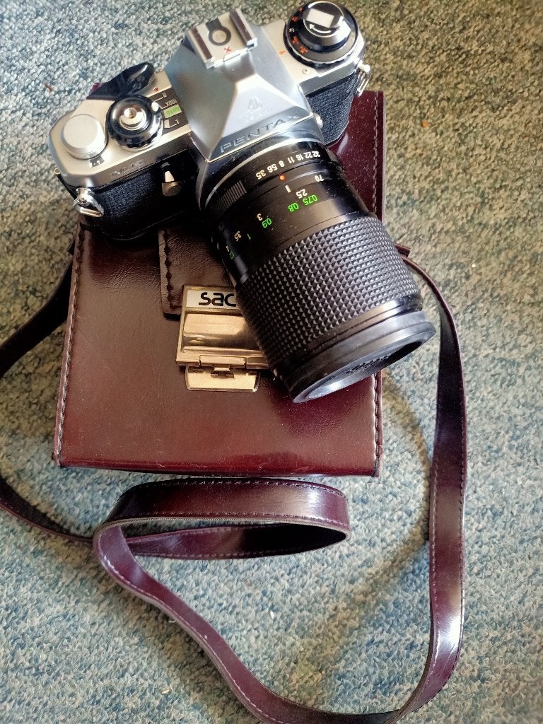 Pentax ME Super Spiegelreflexcamera met Vivitar Zoomlens, Ophalen of Verzenden, Gebruikt, Spiegelreflex, Pentax