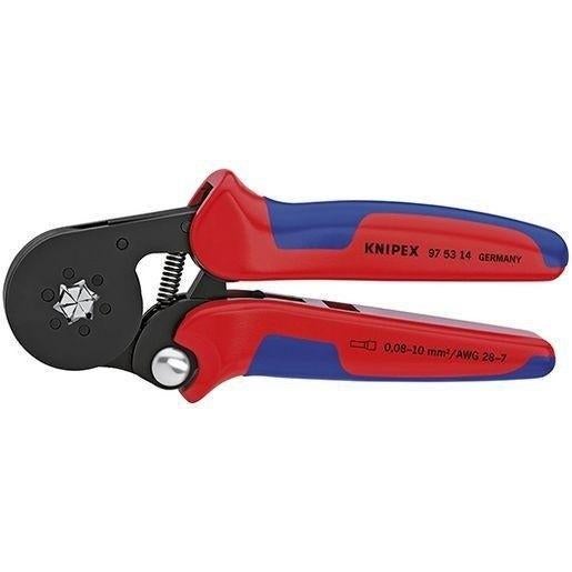 Krimptang adereindhulzen 0.08-10mm² diafragma zeskant, Verzenden, Nieuw