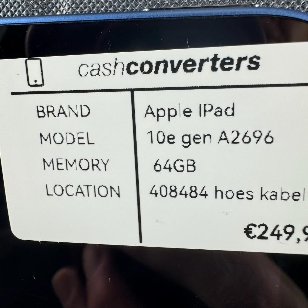 Apple Ipad 10e gen | A2696 | 64GB | hoes en lader | 408484, 10 inch, Gebruikt, 32 GB, Ophalen of Verzenden