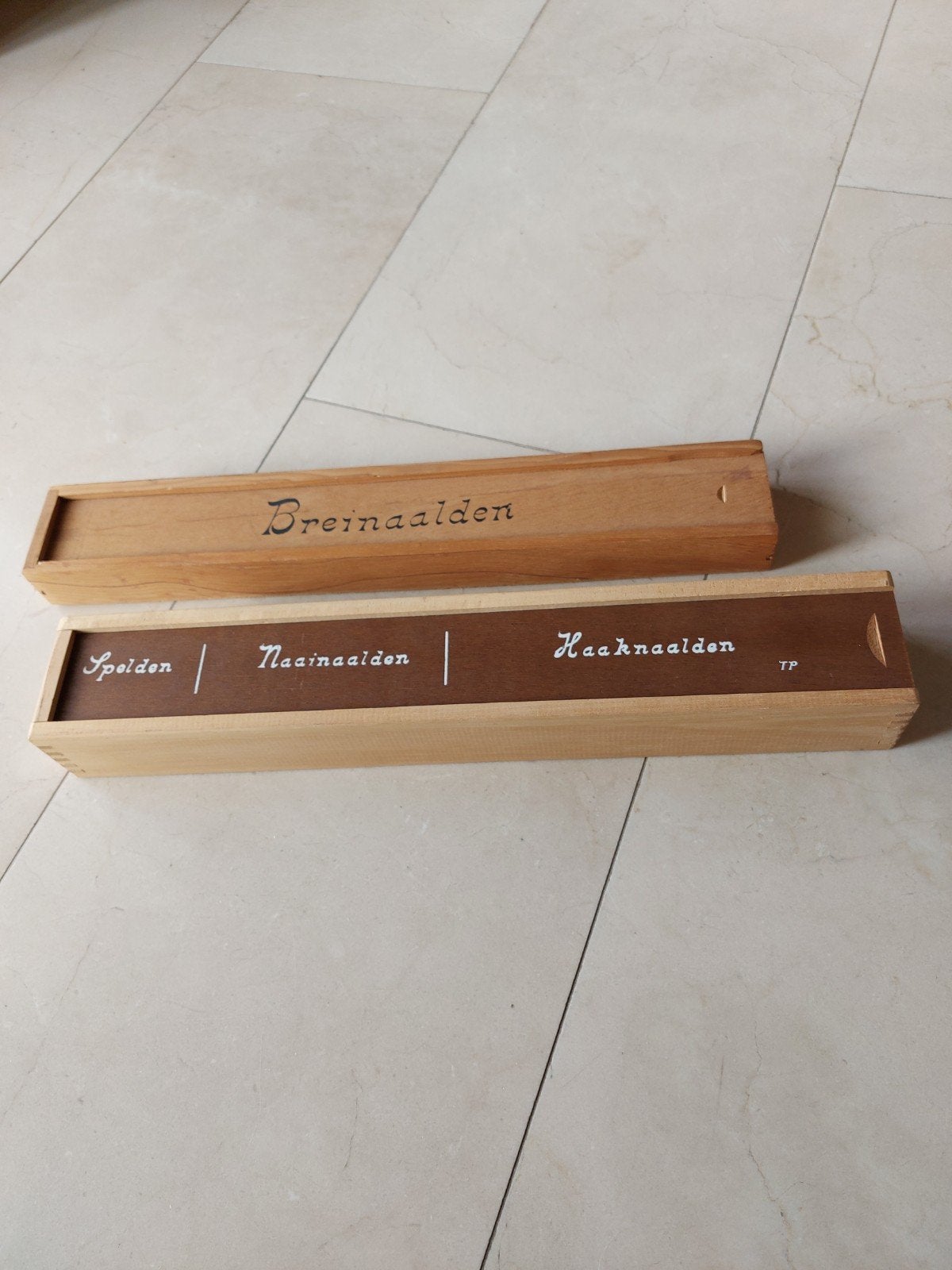 Houten opbergdoos voor breinaalden en haaknaalden, Ophalen of Verzenden